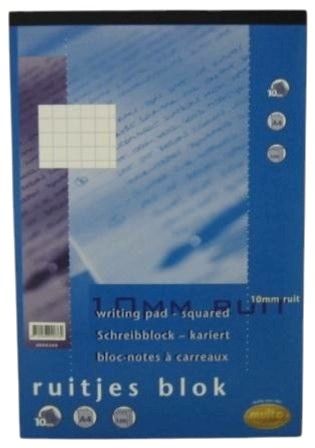 bloc-notes a carreaux 10mm multo promo stockverkoop papierwaren